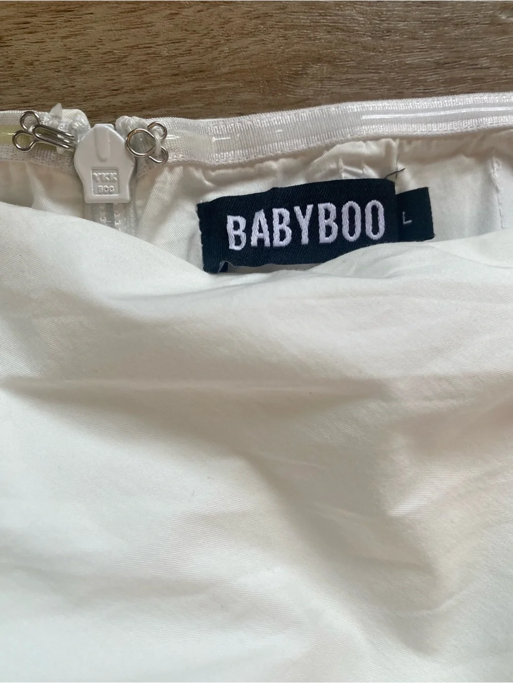 Babyboo Gorgeous Ivory Strapless Mini Dress Katrina- L Fits like a Medium 6/8 - Picture 9 of 13